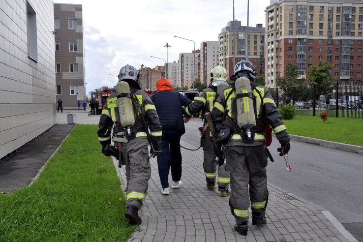 Пожарно-тактические учения прошли в поликлинике Кудрово