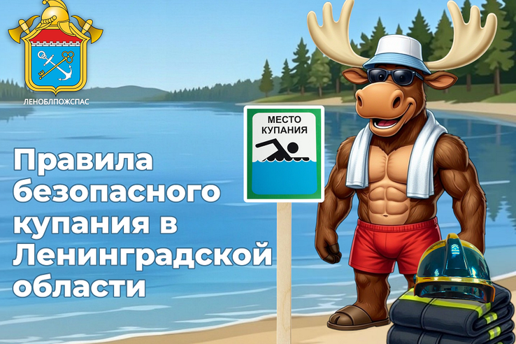 Правила безопасного купания в Ленинградской области от Леноблпожспас!