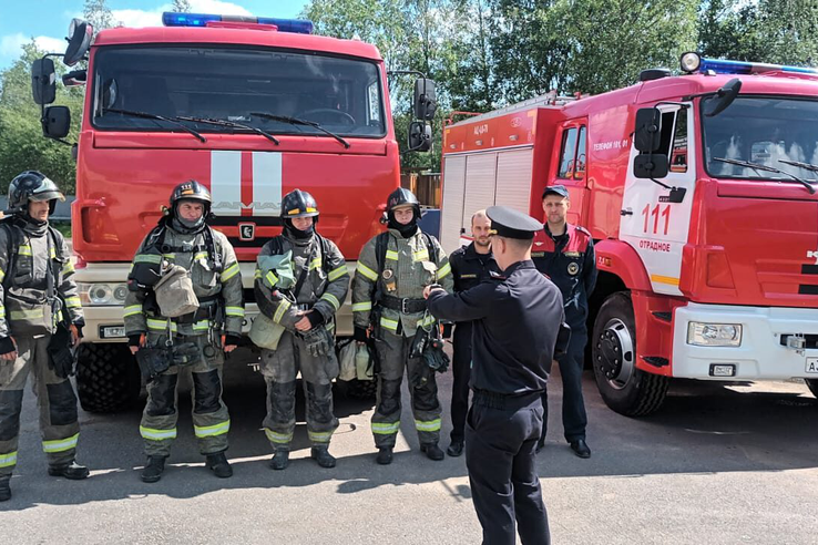 Пожарно-тактические учения в поселке Красный Бор прошли успешно