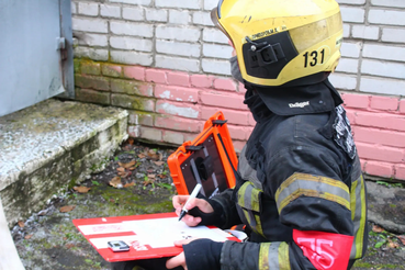Пожарно-тактическое занятие в пожарной части Отрадного