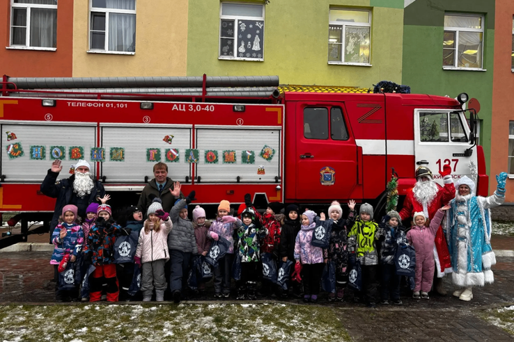 Новогодняя акция пожарных для воспитанников детского сада