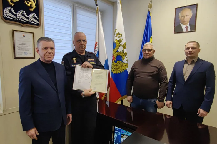 Почетный диплом Законодательного собрания ЛО вручен начальнику 104-й пожарной части Всеволожского отряда