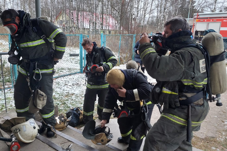 В деревне Неппово прошли учения пожарных